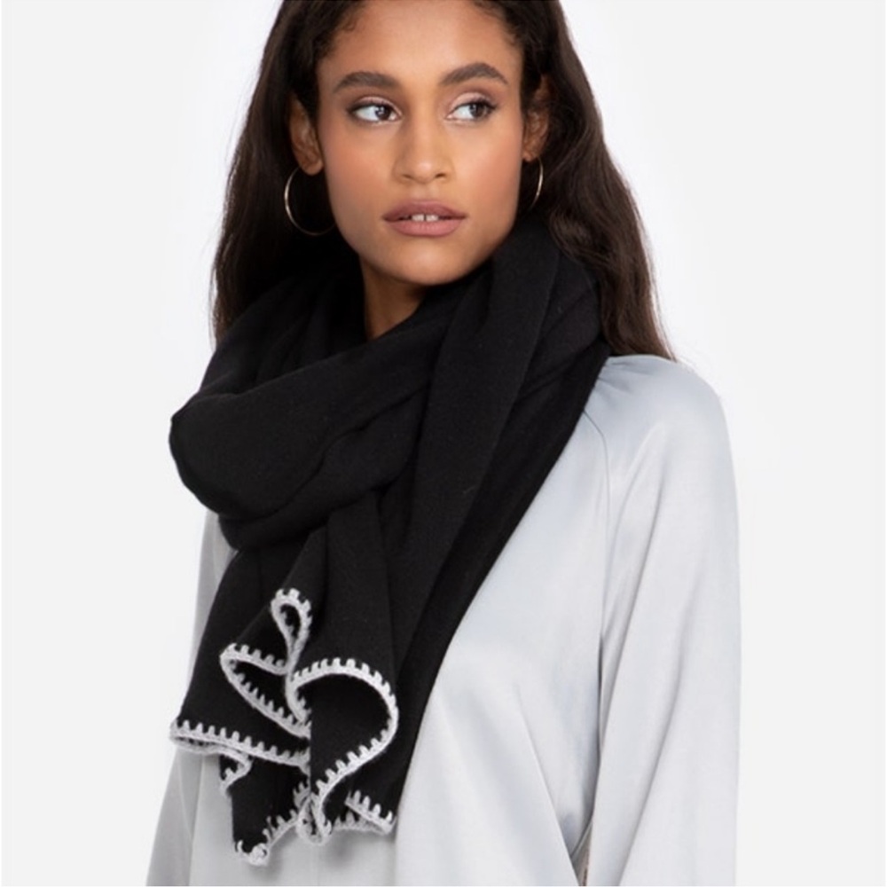 Johnny Was | Cashmere Black Whipstitch Wrap